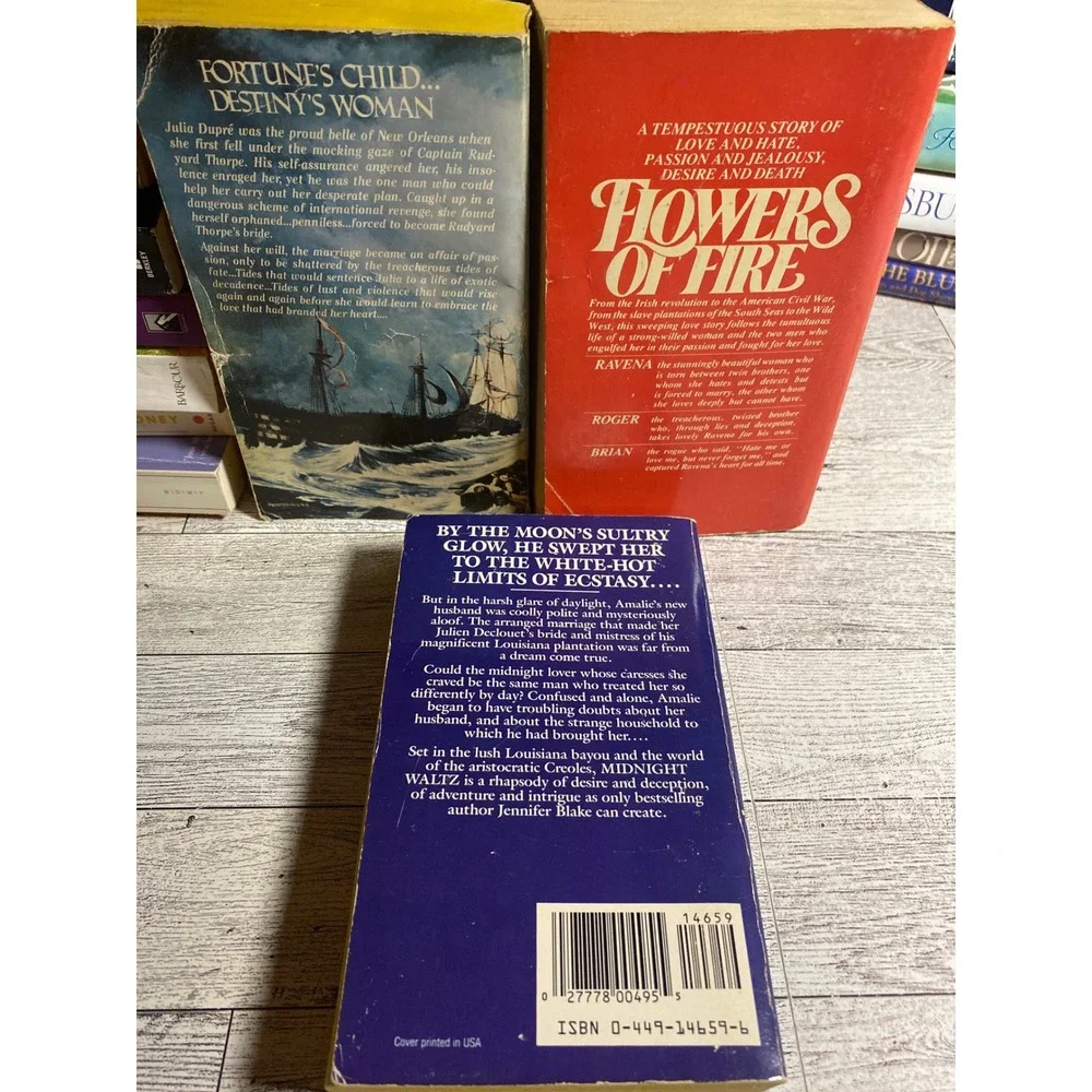 Blake Romance Novels Lot of 3 Storm‎ Splendor Flowers of Fire Midnight Waltz